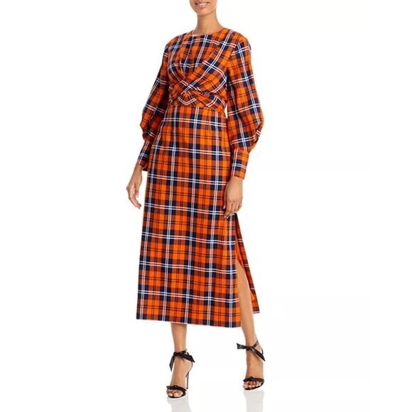 STAUD open back midi gingham Crosshill Dress size size small - Picture 12 of 12